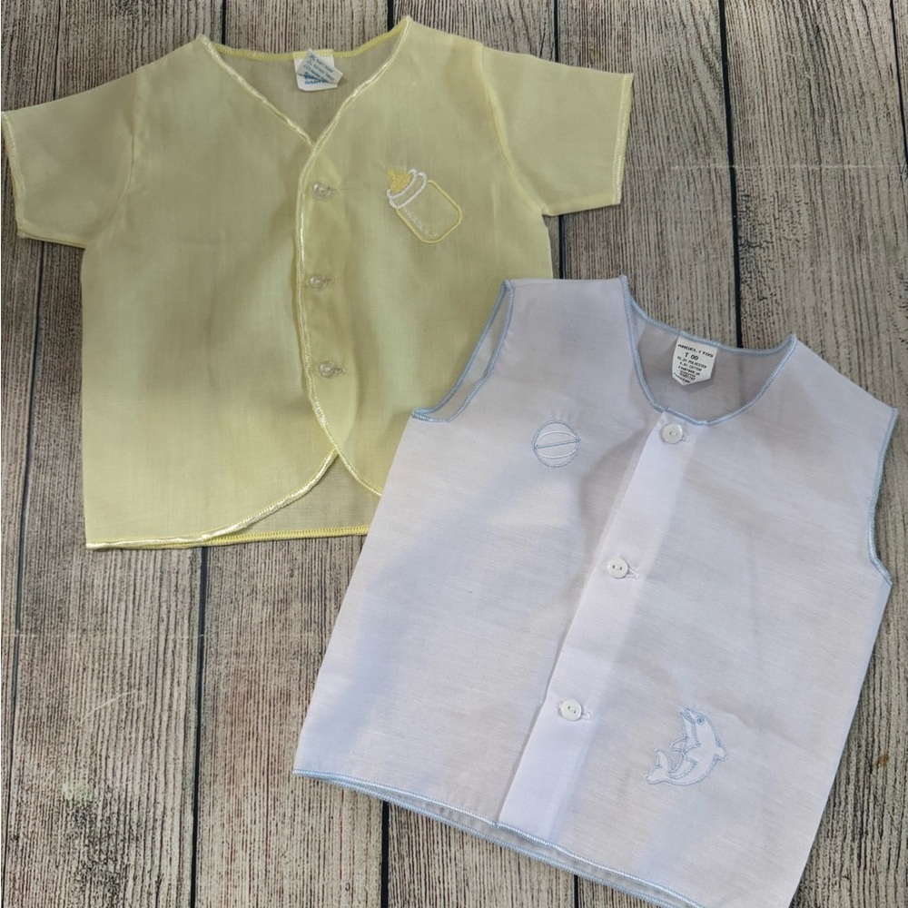 Embroidered diaper shirts